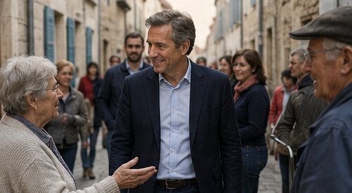 Philippe Paltruire à la rencontre des habitants d'un village