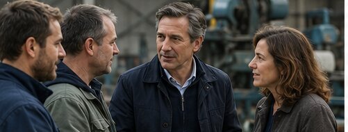 Philippe Paltruire en visite d'entreprise